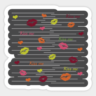 Kiss me Sticker